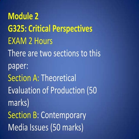 A2 media course details