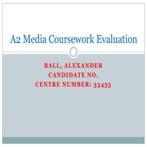 A2 Media Coursework Evaluation Q1