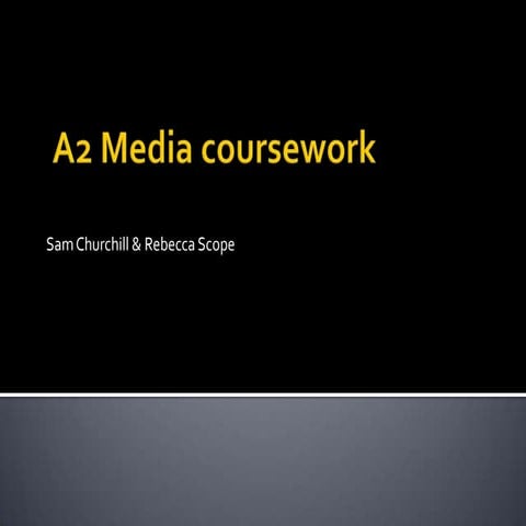 A2 media coursework pp