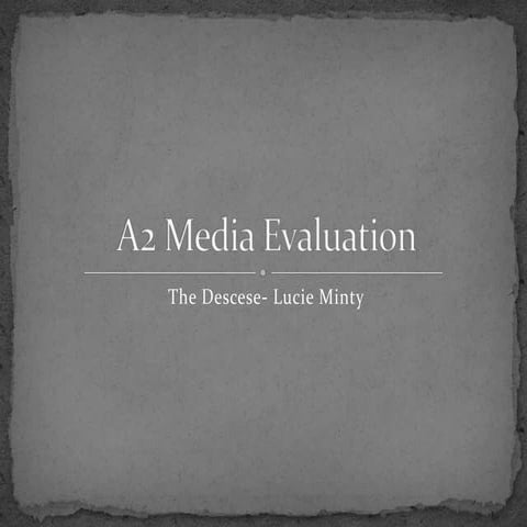 A2 media evaluation scary film