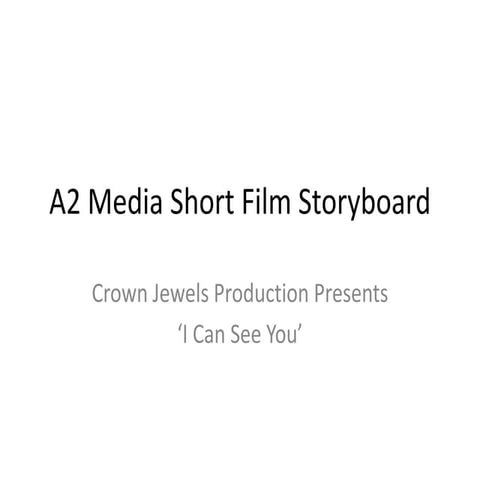 A2 media short film storyboard