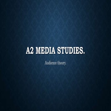 A2 media studies