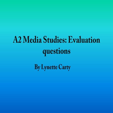 A2 media studies 3