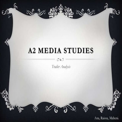 A2 Media Studies - Analysis [Rae]