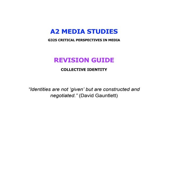 G325 Section B Exam Preparation