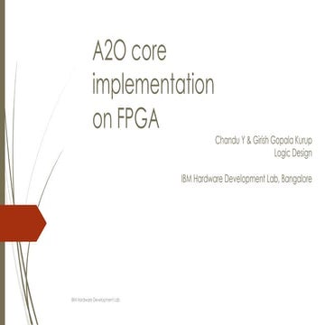 A2O Core implementation on FPGA