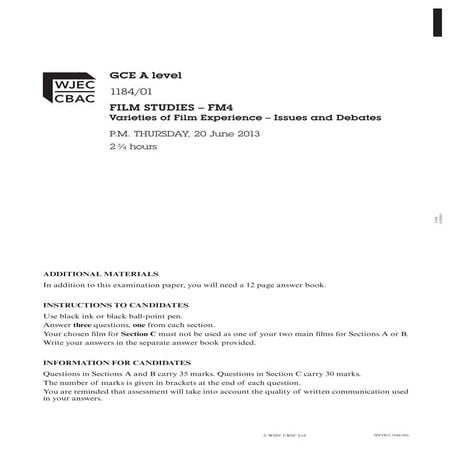 A2 past paper easter homework