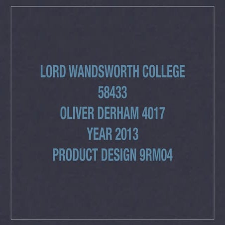 A2 product design: coursework without hand drawn parts