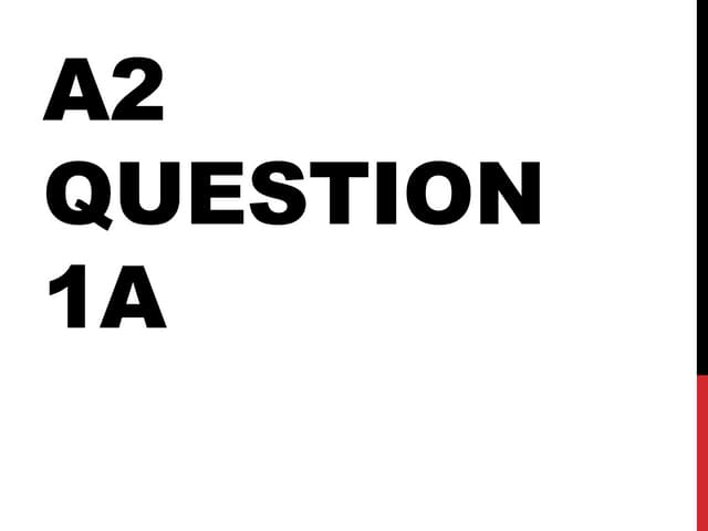 A2 question 1 a