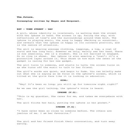 A2 script the future | PDF