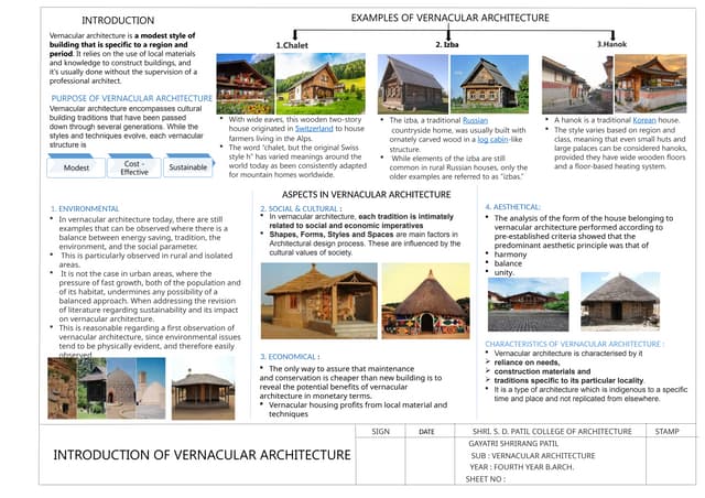 It's is an vernacular relates presentation