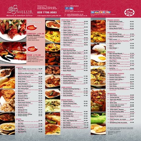 Melur Wall Menu