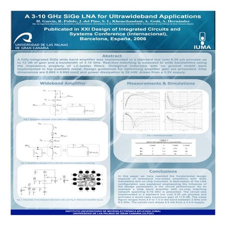A 3-10 GHz SiGe LNA for Ultrawideband Applications