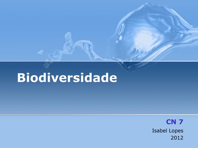 Biodiversidade (versão 2012)