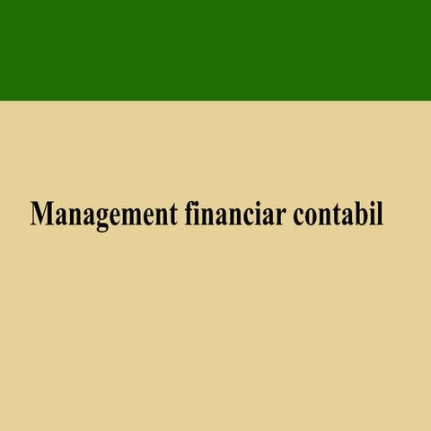 Management financiar contabil 