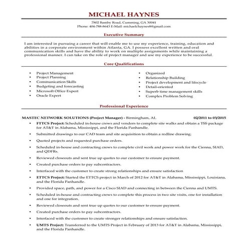 MichaelHaynesResume