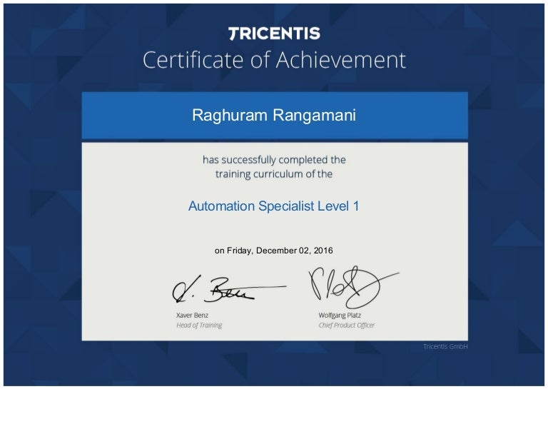 Automation specialist level 1