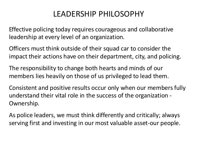 Leadership Philosophy