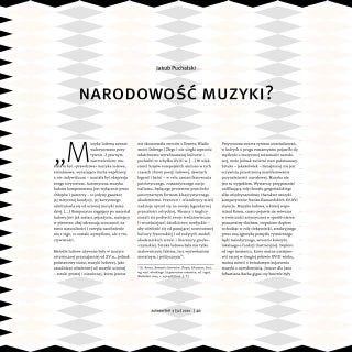 Jakub Puchalski, Narodowość muzyki?