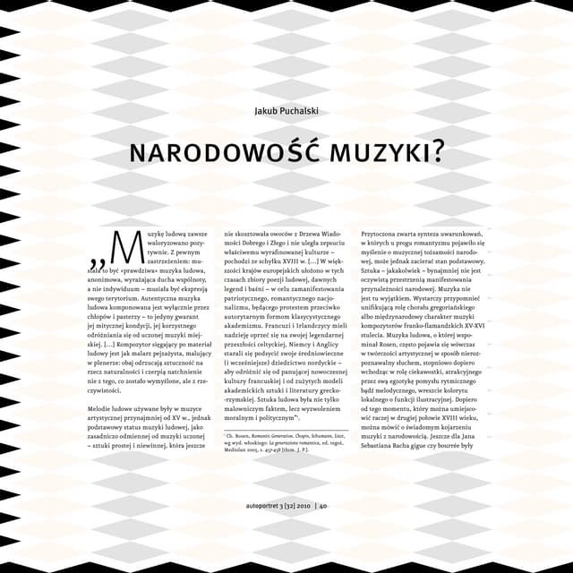 Jakub Puchalski, Narodowość muzyki?