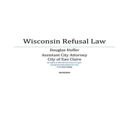 Wisconsin's Refusal Law