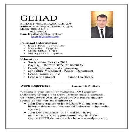 gehad's cv | PDF