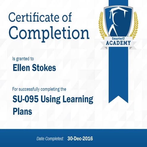 SU-095 Using Learning Plans