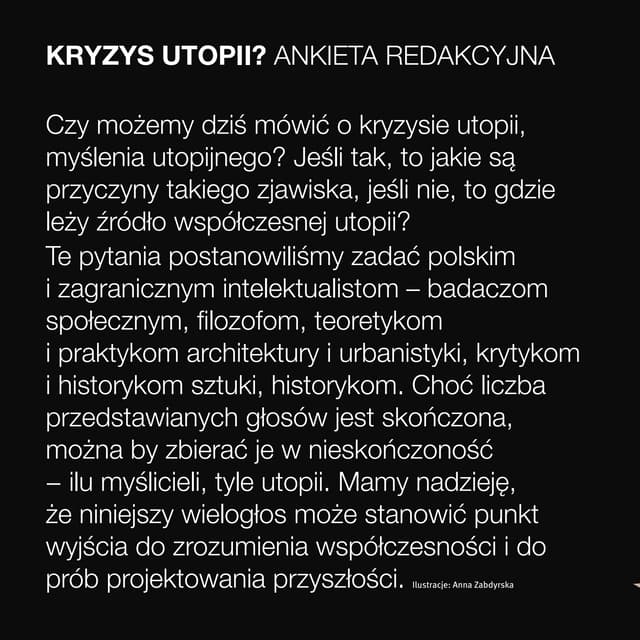 Kryzys utopii? Ankieta redakcyjna