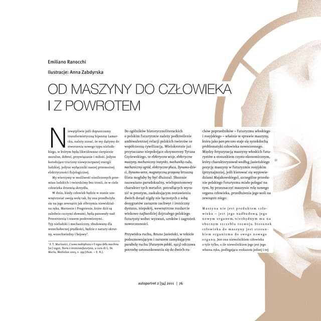 Emiliano Ranocchi, Od maszyny do człowieka i z powrotem