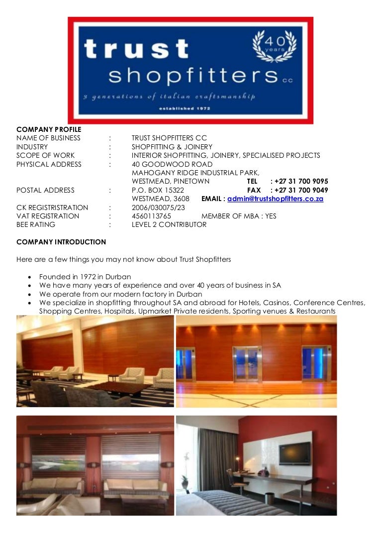 TRUST COMPANY PROFILE 2016
