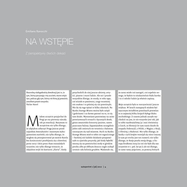 Emiliano Ranocchi - Na wstępie