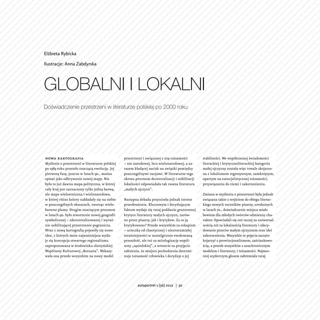 Elżbieta Rybicka - Globalni i lokalni
