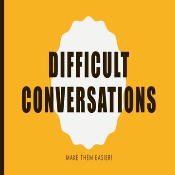 Difficult Conversations RA Training Winter 2017 | PPTX