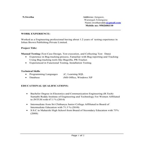 MURTHY RESUME | DOC