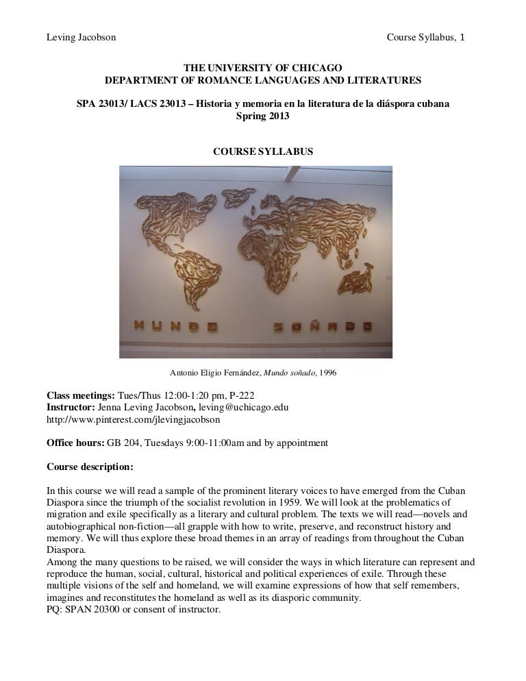 Readings in World Literature Uchicago Syllabus