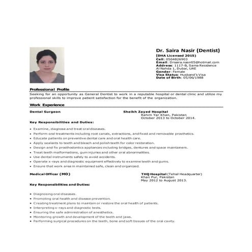 Dr.Saira CV