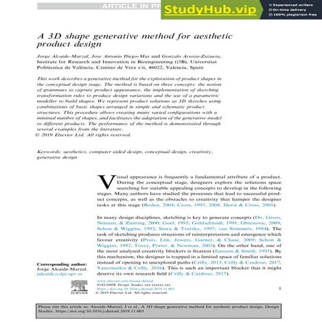 A 3D Shape Generative Method For Aesthetic Product Design