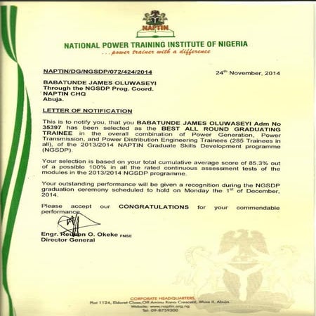 NAPTIN AWARD BEST OVERALL PDF