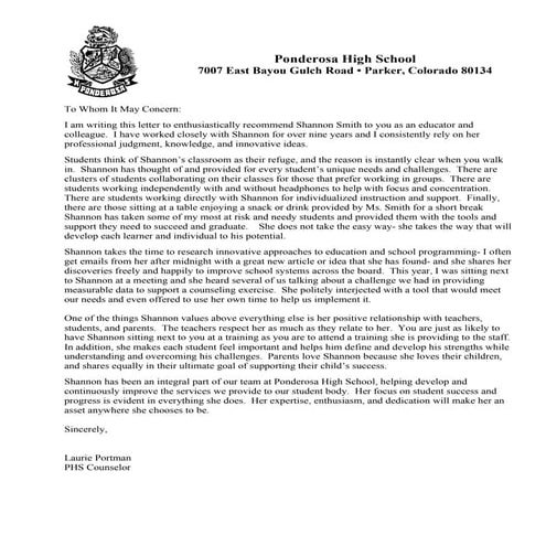 Shannon letter of rec | DOC