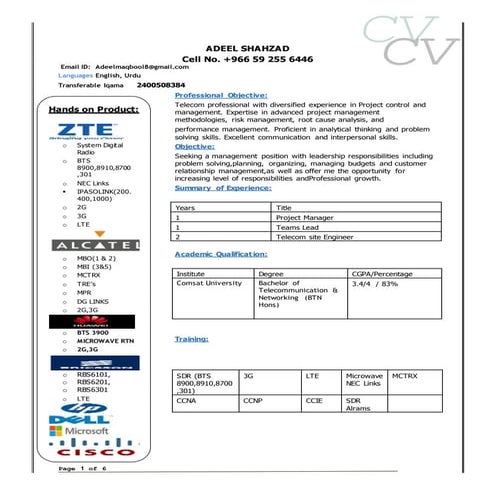 ADEEL SHAHZAD Resume