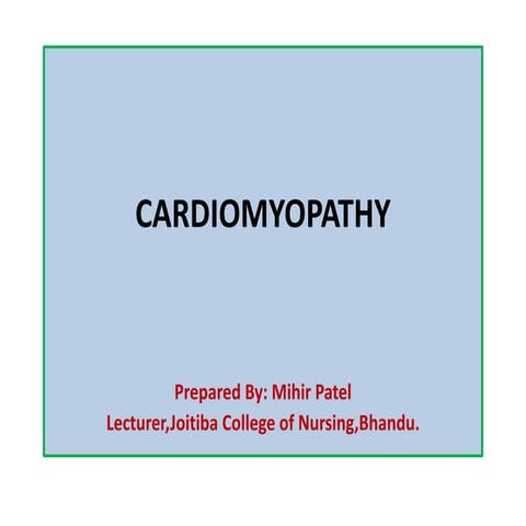 Cardiomyopathy