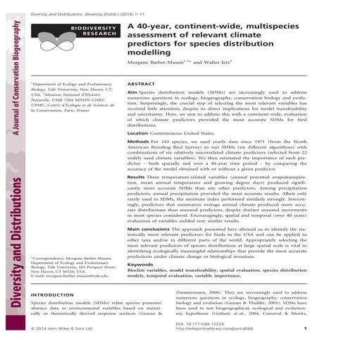 A 40 year, continent-wide, multispecies