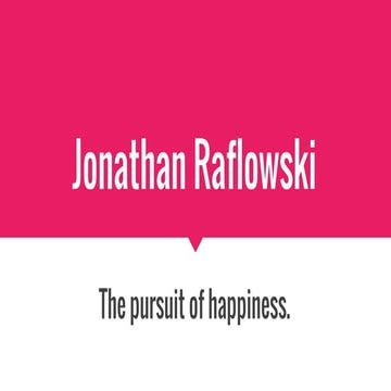 Jonathan Raflowski presentations