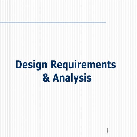 Design Requirements Training