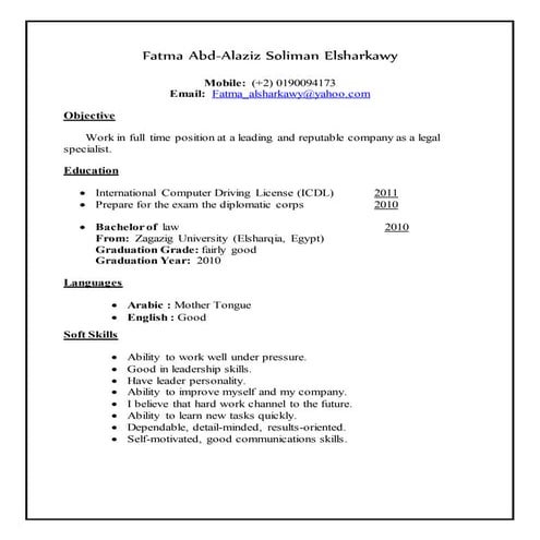 Fatma El-sharkawy -CV