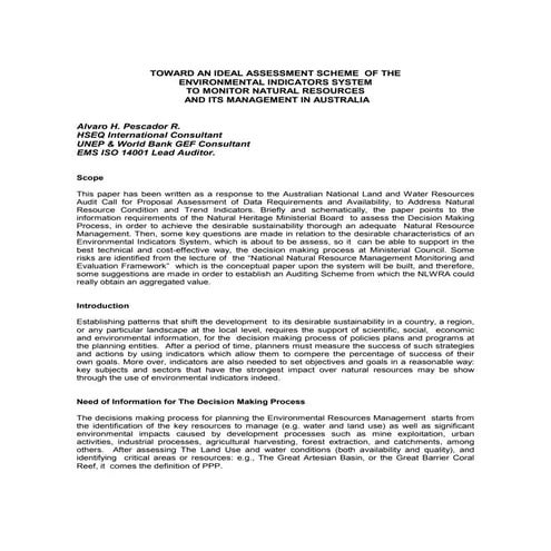 Assessment Proposal NLWRA