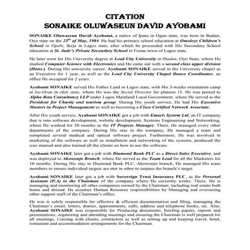 SONAIKE Oluwaseun Ayobami Citation