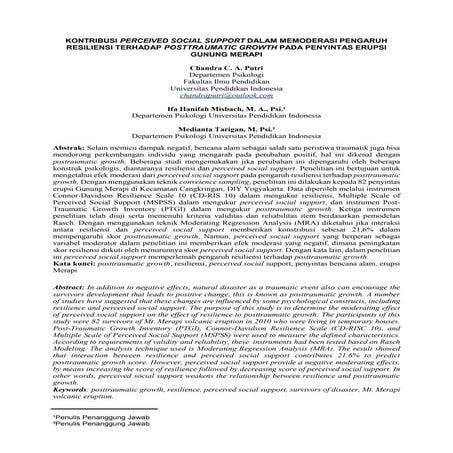 THE MODERATING ROLE OF PECEIVED SOCIAL SUPPORT ON THE RELATIONSHIP ...