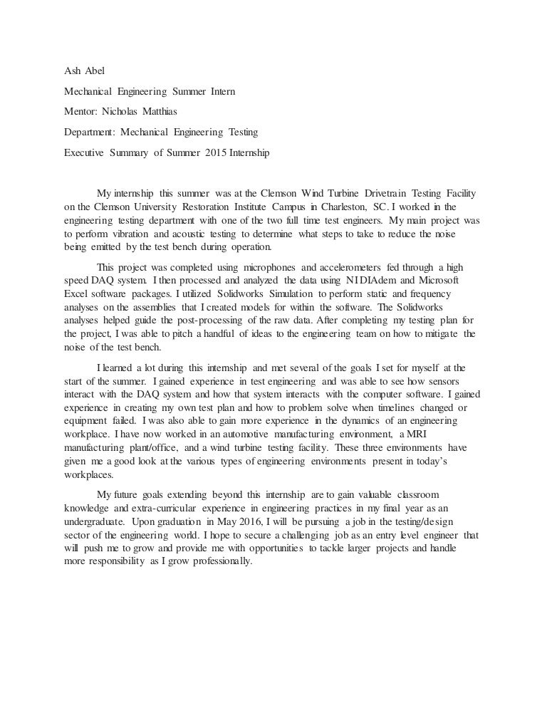 engineering executive summary