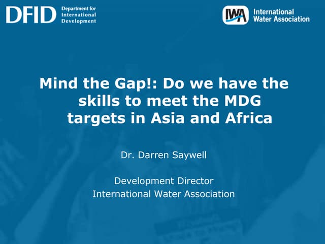 Mind the Gap!: Do we have the skills to meet the MDG targets in Asia and Africa